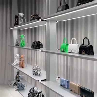 Handtöskur búðarskjáhilla