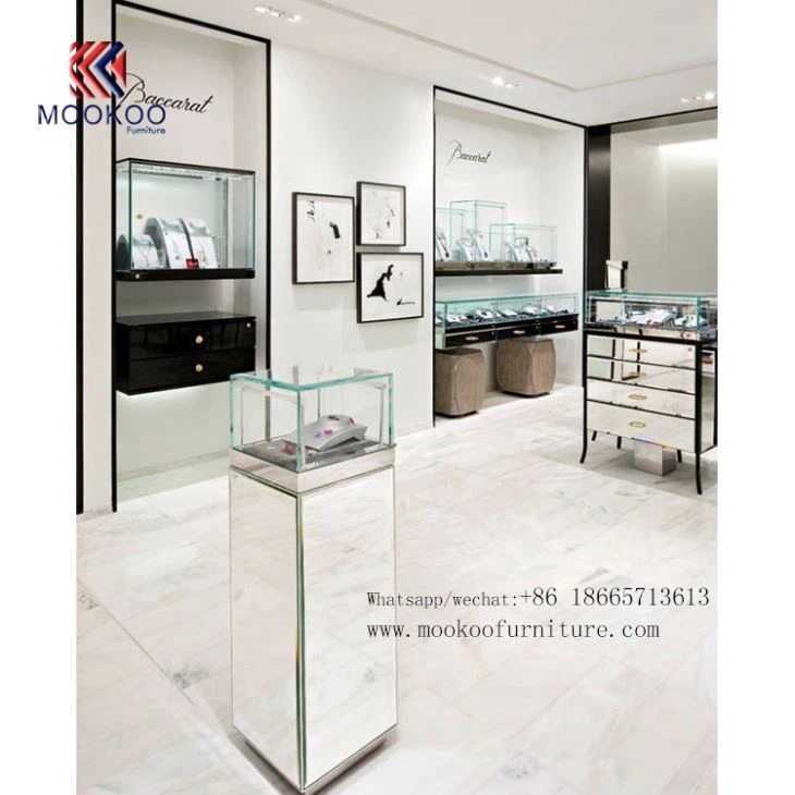Luxury High Quality Glass Table Jewelry Showcase Design