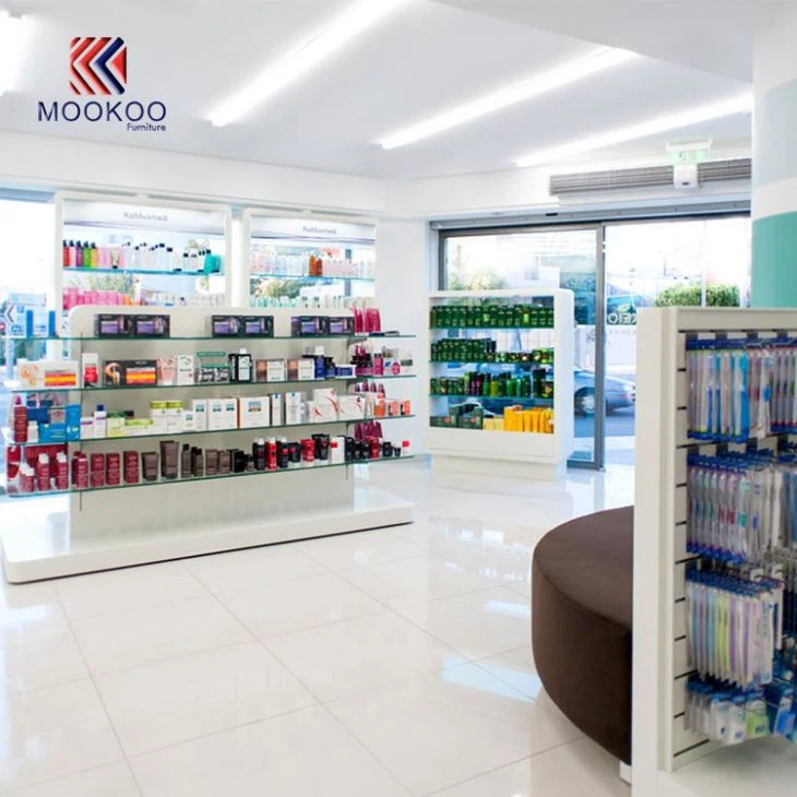 Refined Drug Store Display Cabinet